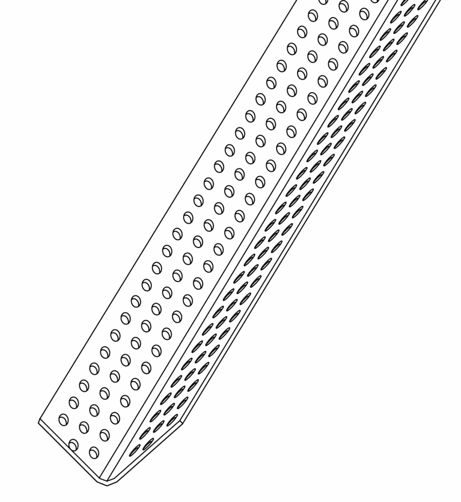 PVC 90° Internal Corner Bead Trim Tex