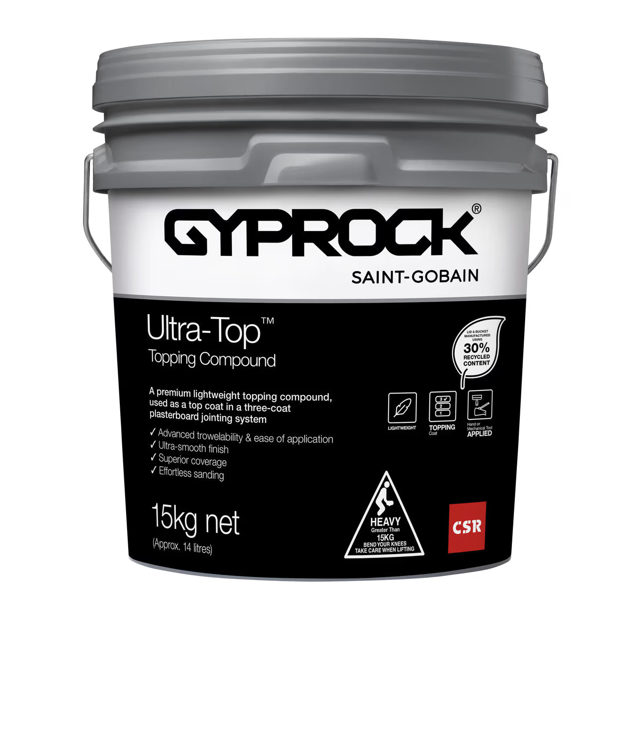 CSR Ultra-Top Topping Compound 15kg (Black)
